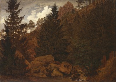 Rocky Area in the Harz by Caspar David Friedrich